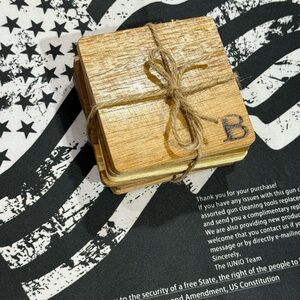 Hand Crafted Wooden Coasters with Twine